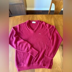 Vintage Volvo wool blend made in USA vneck sweather sz L